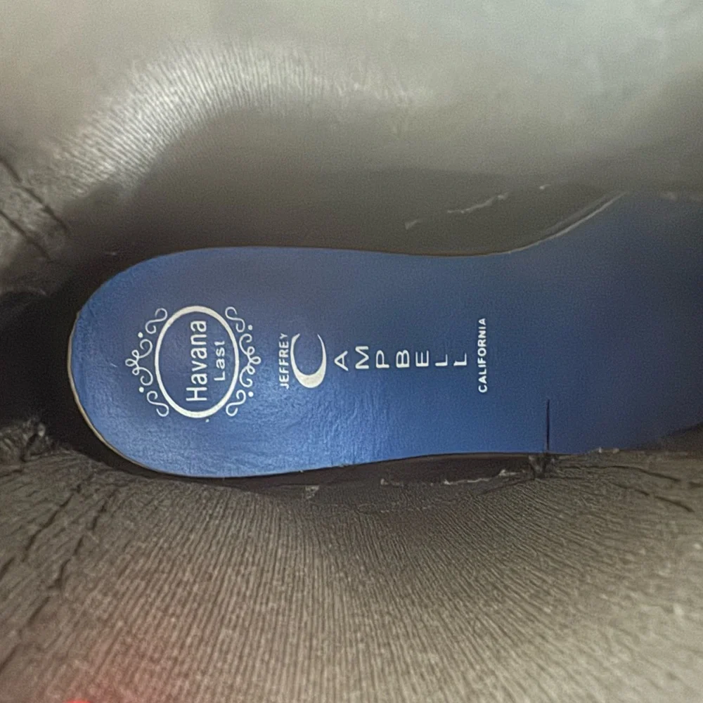 Jeffrey Campbell Black Chelsea Rain Boot with Blue Insole
